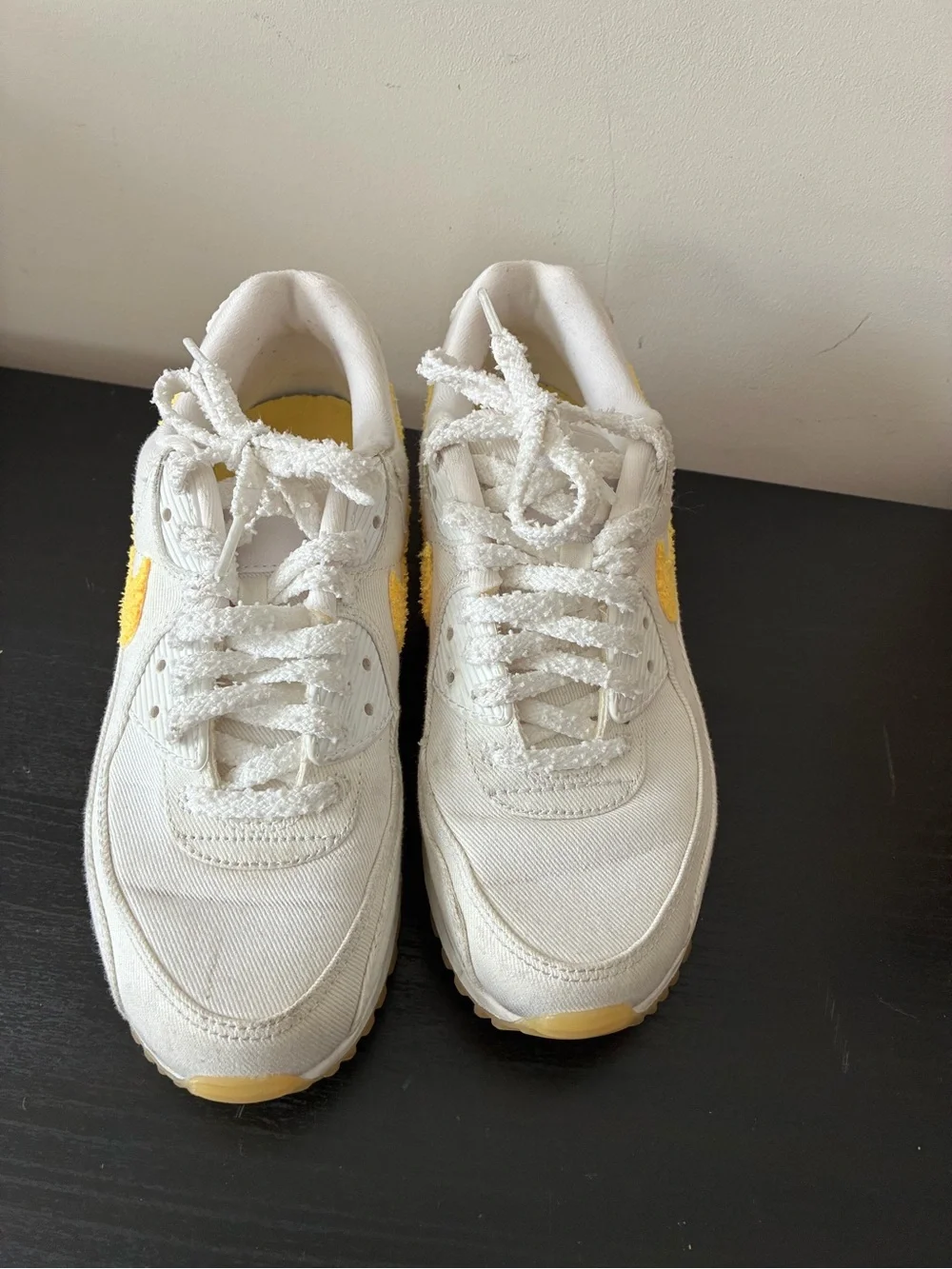 Nike women’s White and Yellow Air Max Style Sneakers - Picture 3 of 3